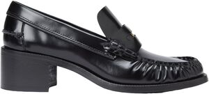 Patent Leather Block Heel Loafers