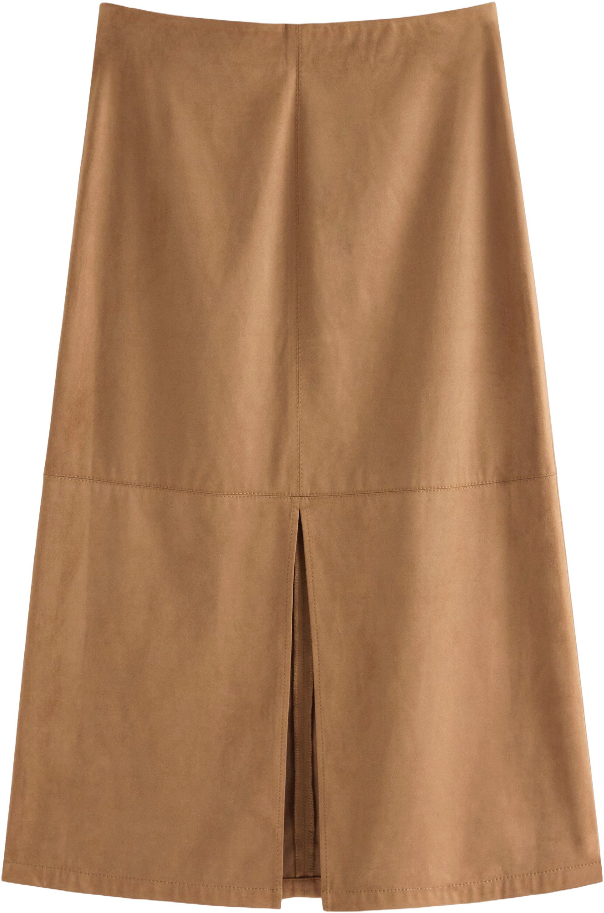 Midi skirt in soft imitation suede