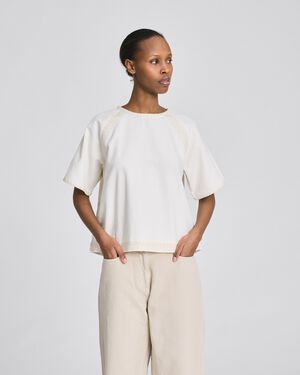 Angie S/S Cotton Twill Blouse