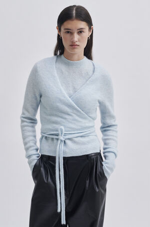 Brookline Mohair Blend Knit Wrap O-Neck