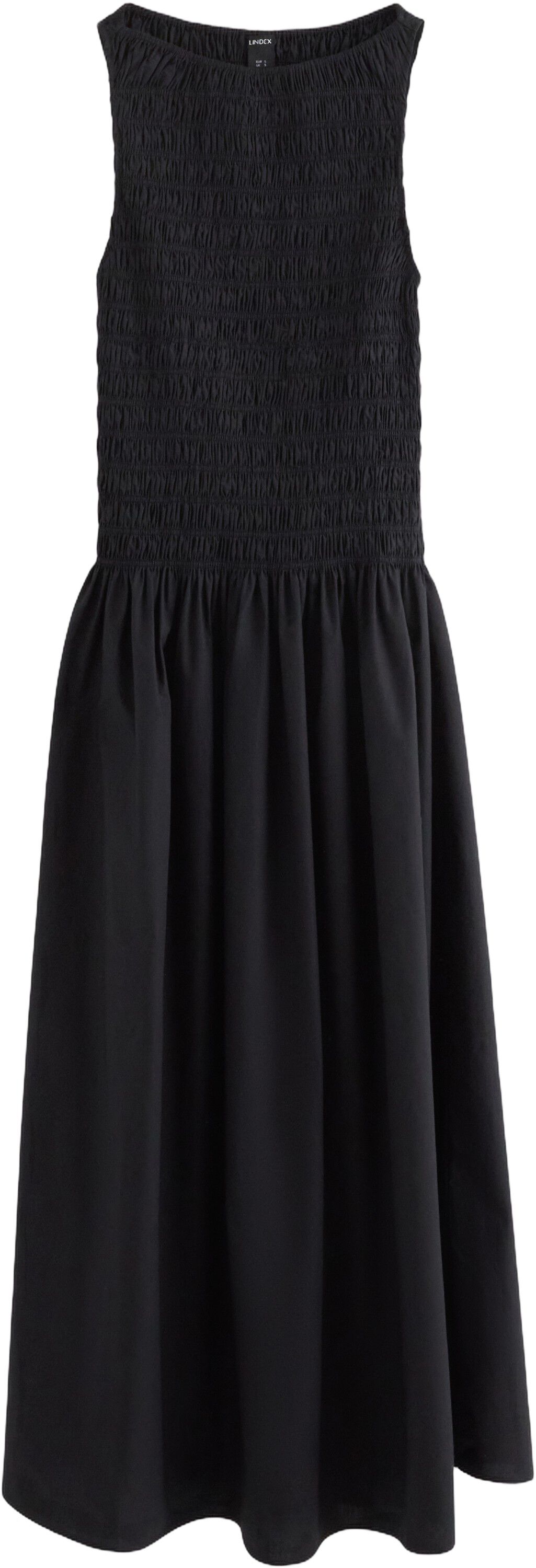 Sleeveless woven cotton dress with