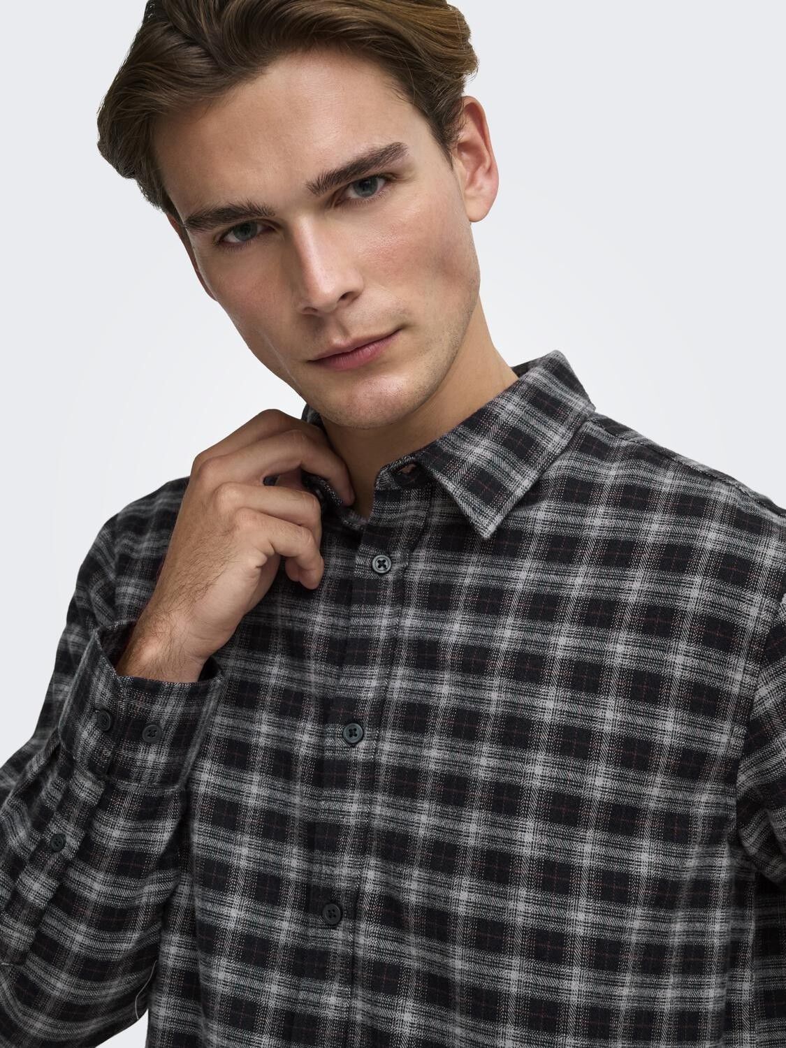 Onsodense Check Brush Ls Shirt Reg Noos
