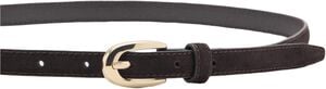 Thin suede leather belt