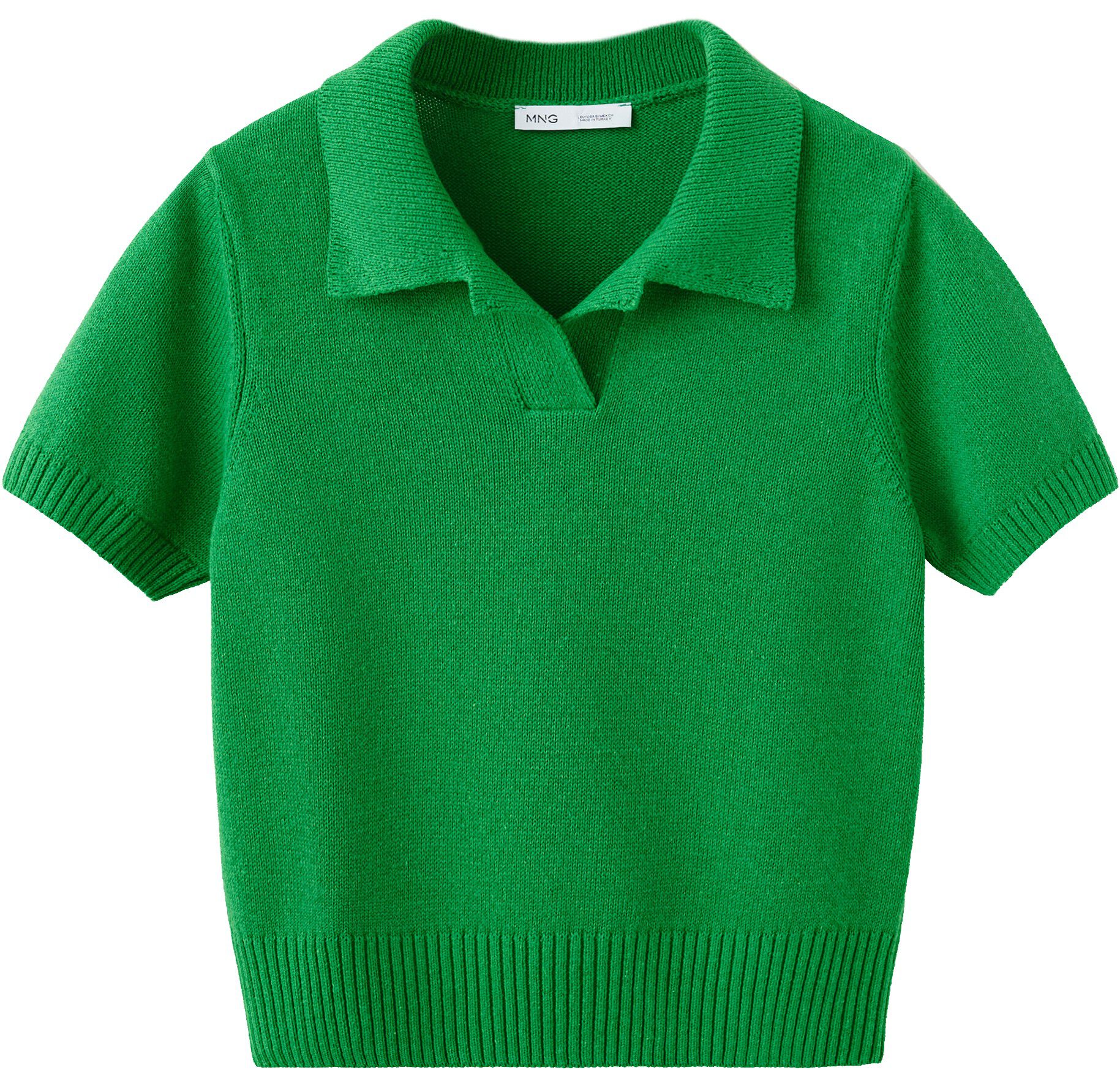 Knitted polo-neck sweater
