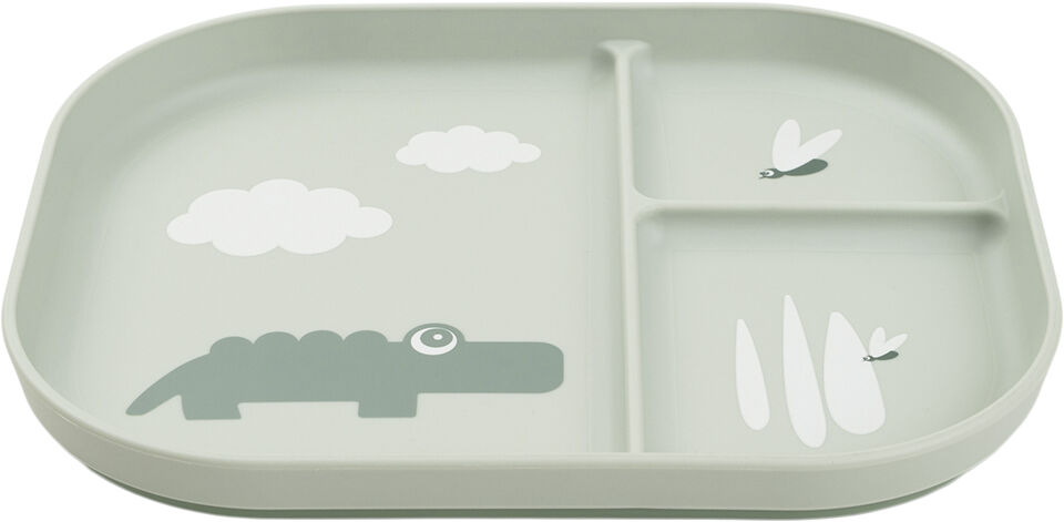 Foodie inddelt tallerken Croco Gr&oslash;n