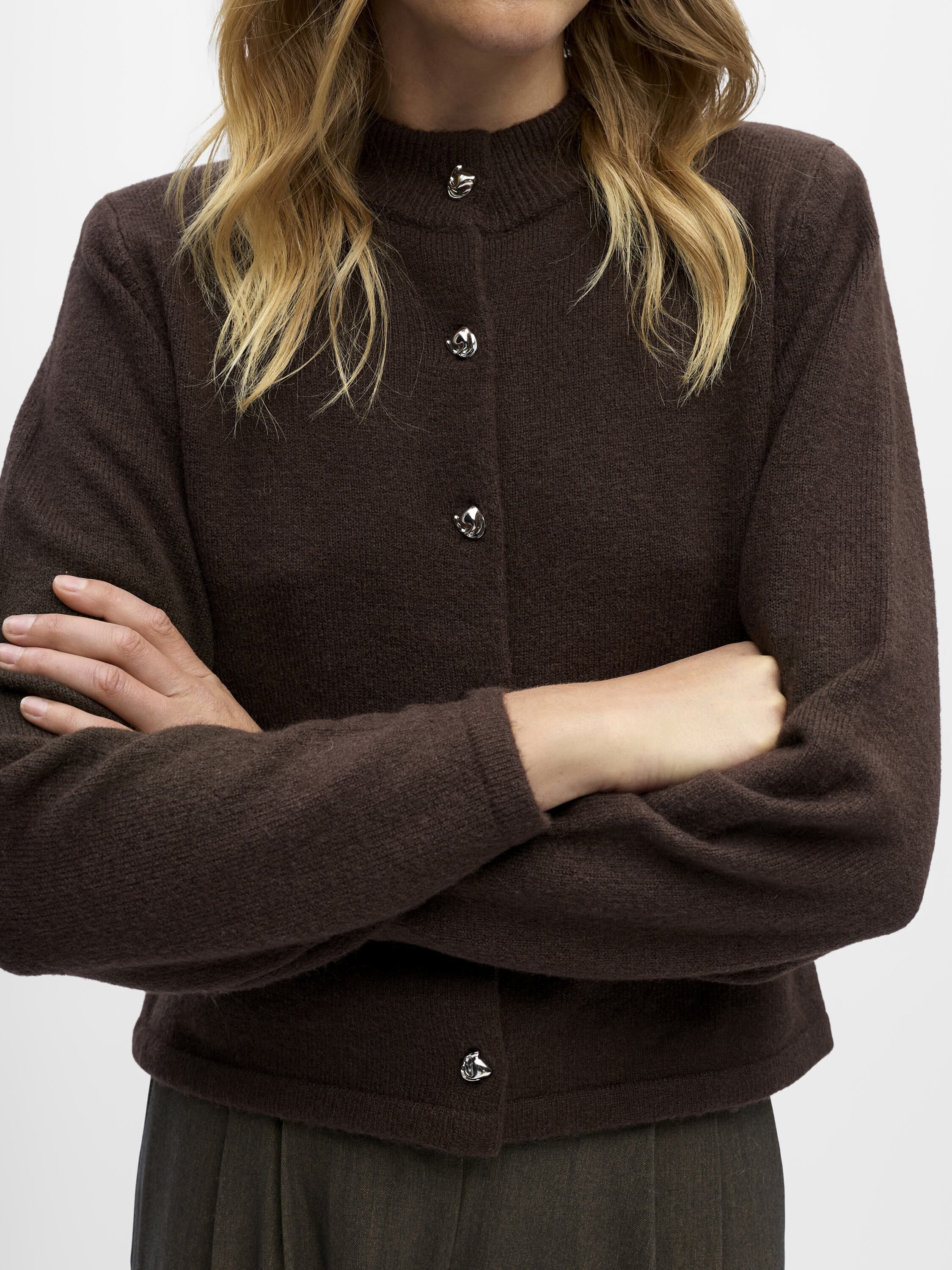 OBJZARI L/S RE KNIT CARDIGAN 142