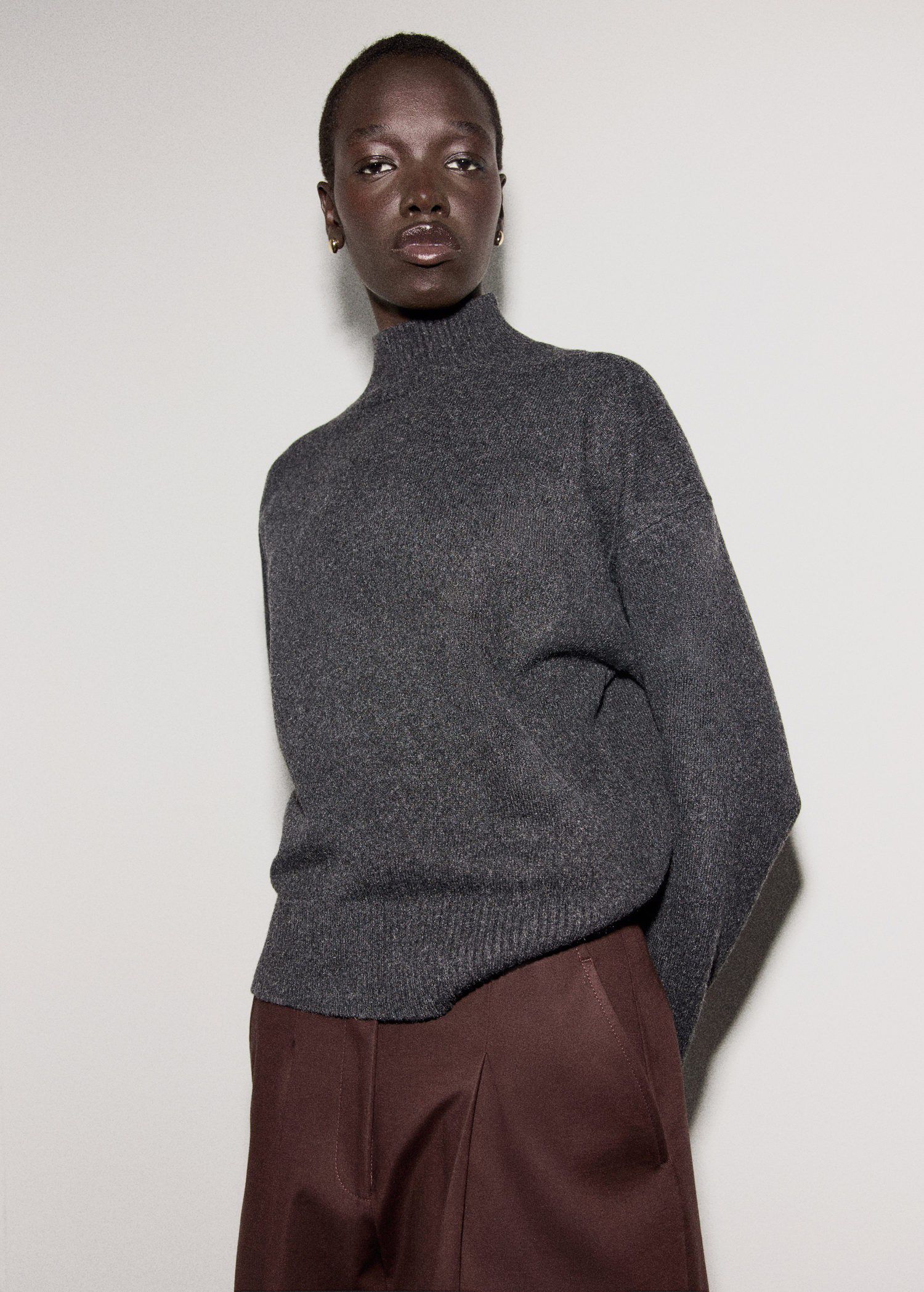 Ribbed turtleneck sweater