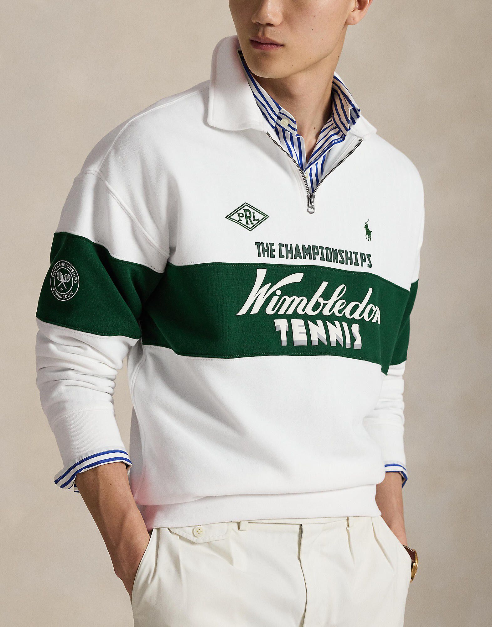 Wimbledon Relaxed Fit Fleece Sweatshirt