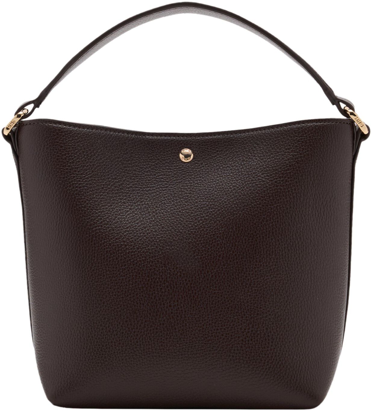Faux-leather bucket handbag