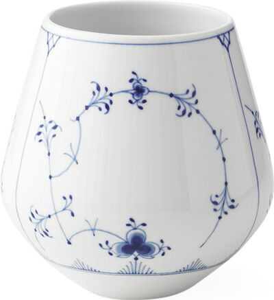 Blue Fluted Plain vas 15 cm