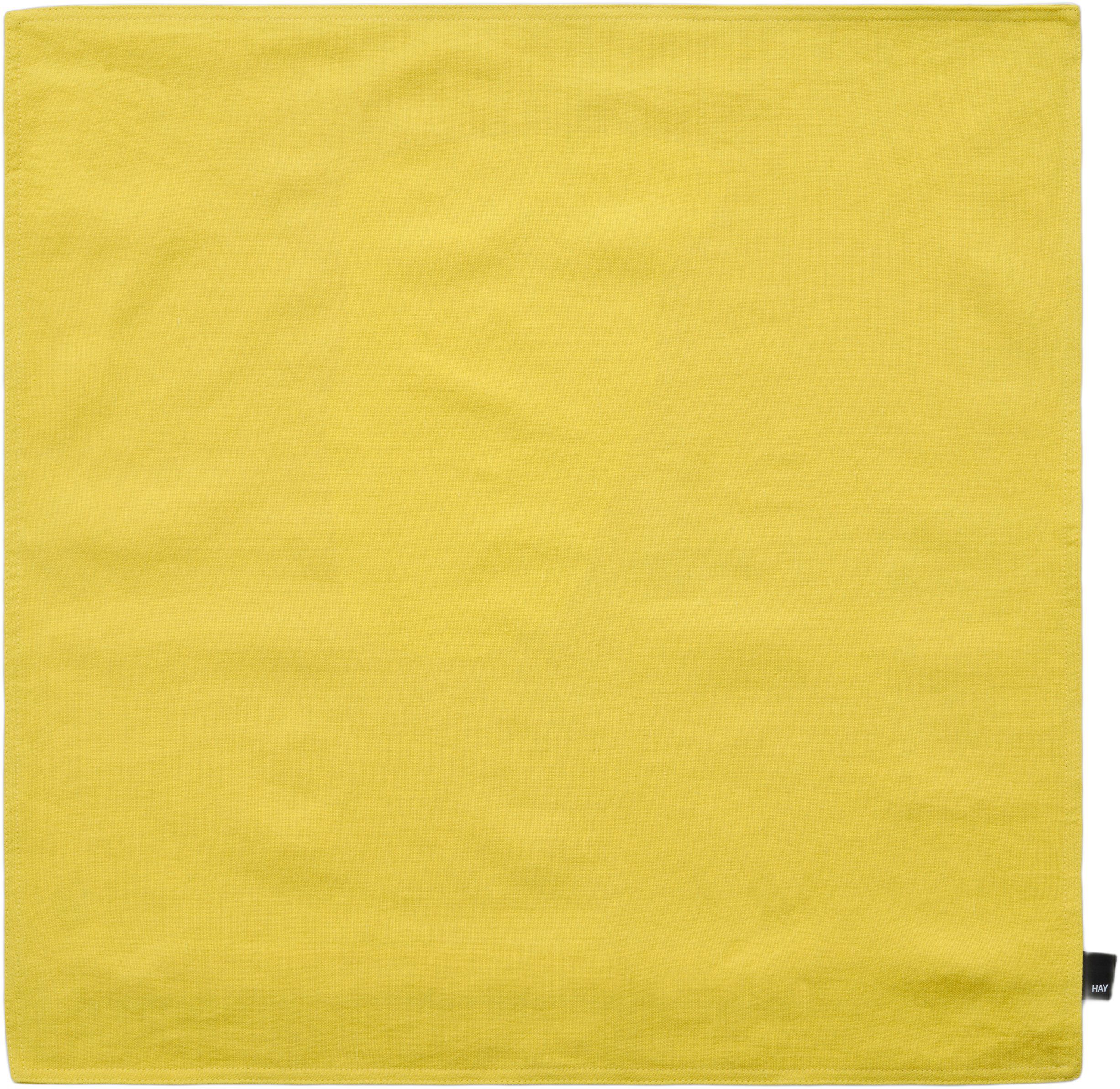 Linen Cushion Cover-60 x 60-Lemon yellow