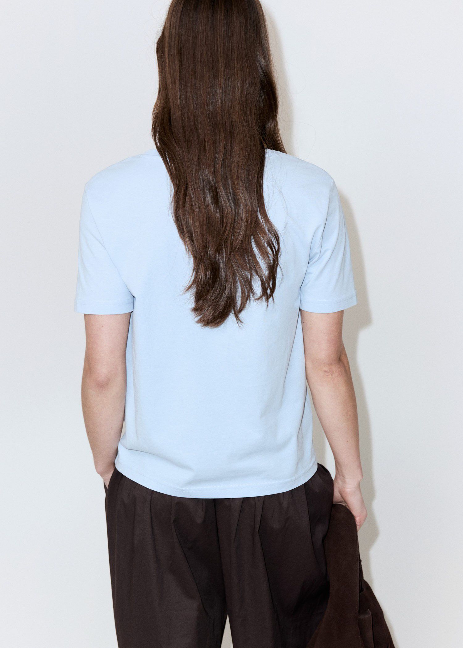 V-neck cotton T-shirt