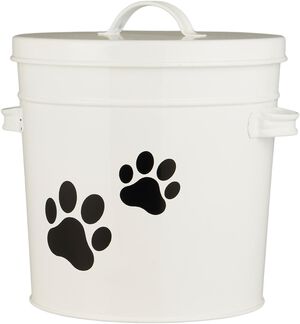 Spand m/låg hvid m/potemotiv 5 ltr
