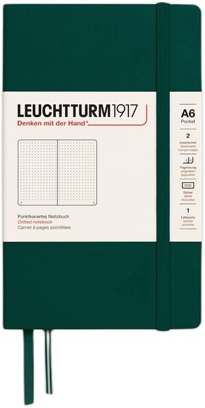 LT1917 Notesbog A6 Prikket HC - Forest Green 370298