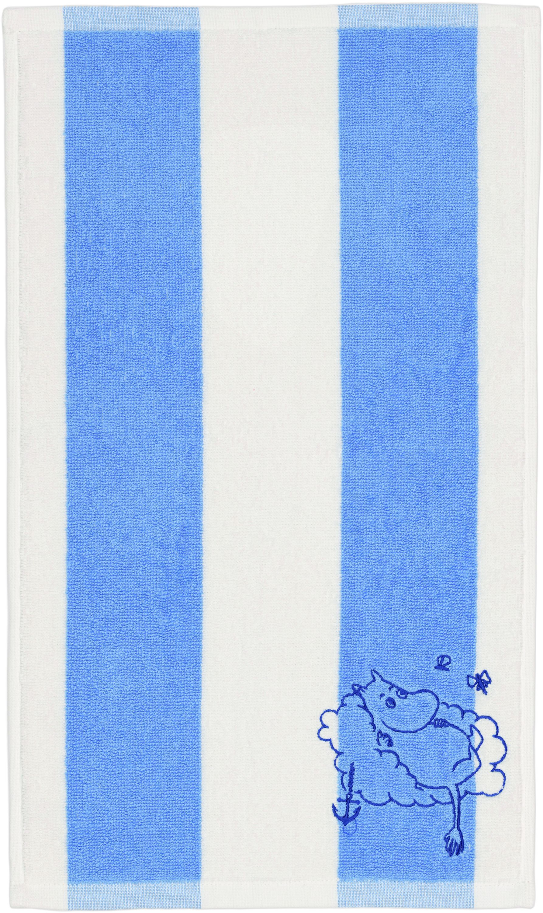 Moomin Arabia 30x50cm h&aring;ndkl&aelig;de Mumitrold bl&aring;stribet GOTS