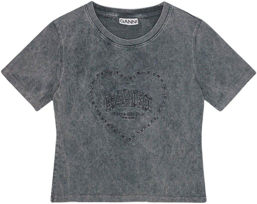 Heavy Cotton Jersey Heart Small T-S