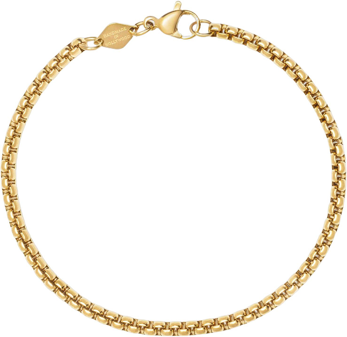 Gold Mini Box Chain Bracelet