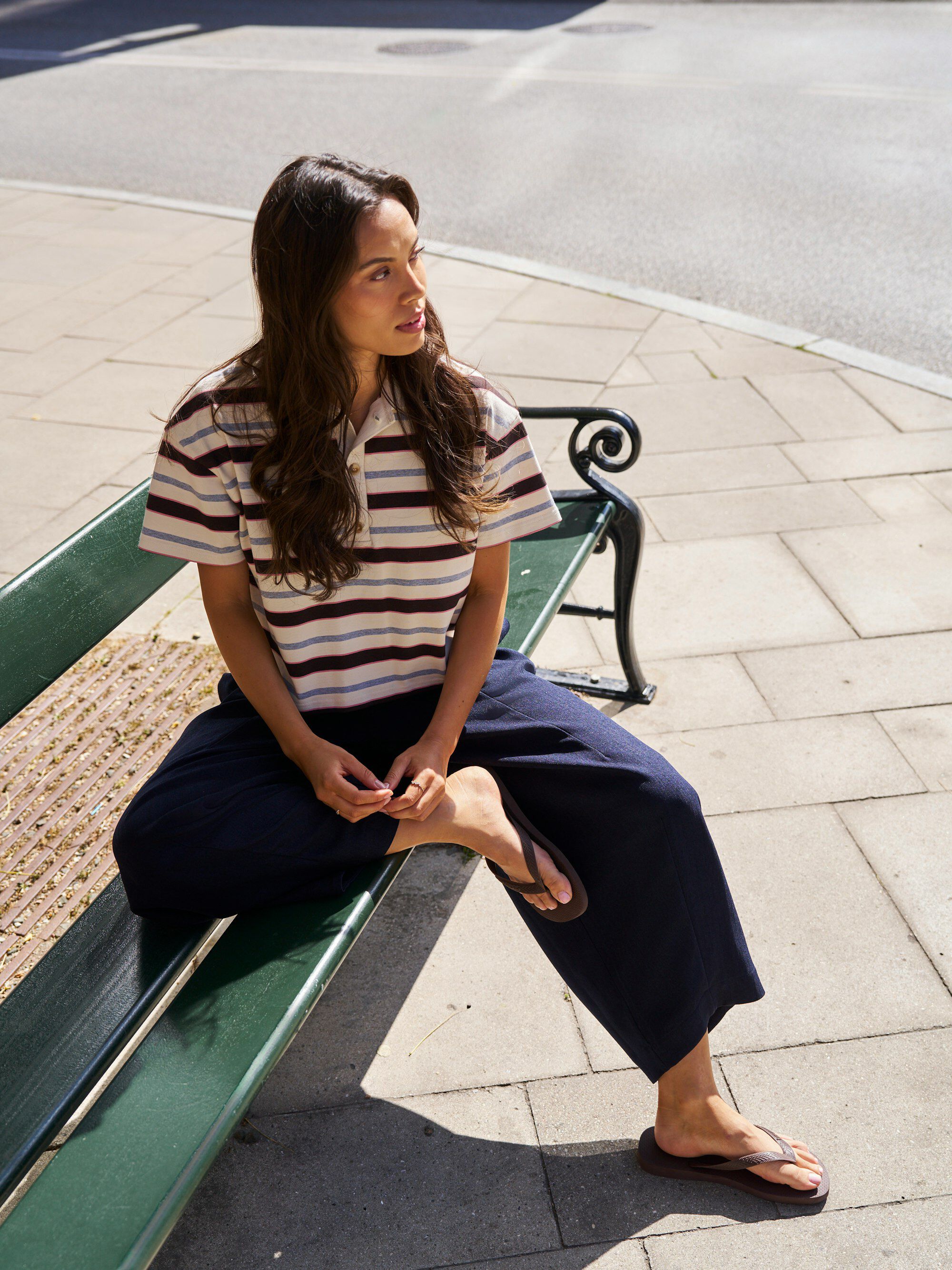Vennera Triple Stripe Polo Tee