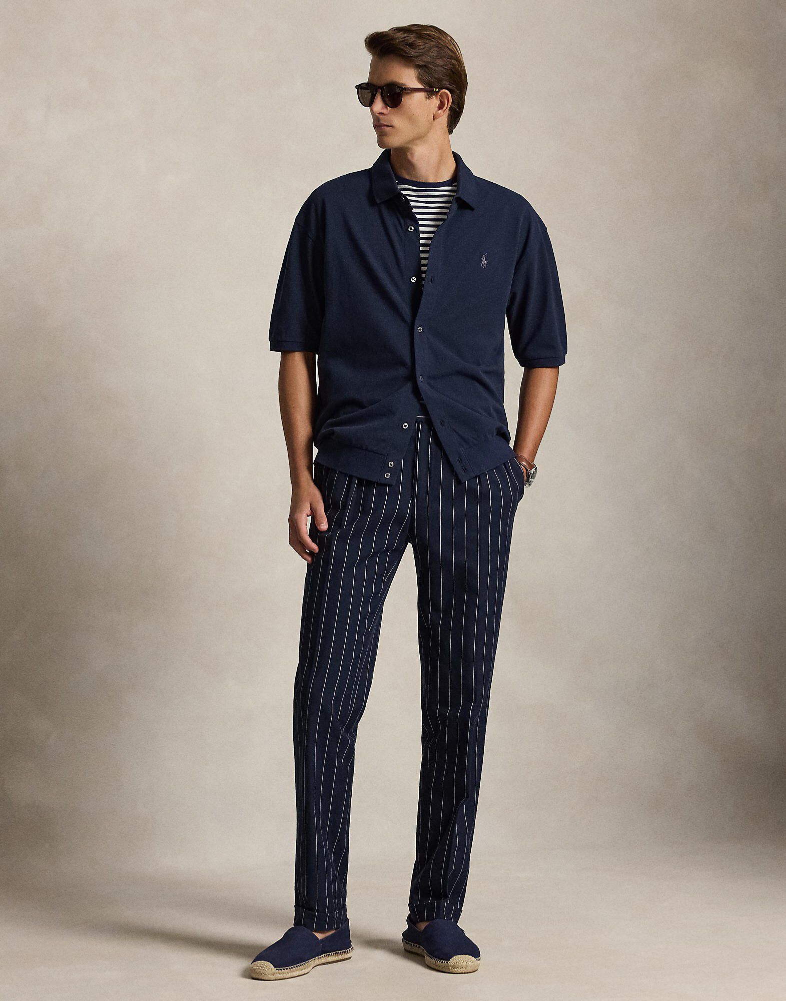 Relaxed Fit Cotton Mesh Shirt