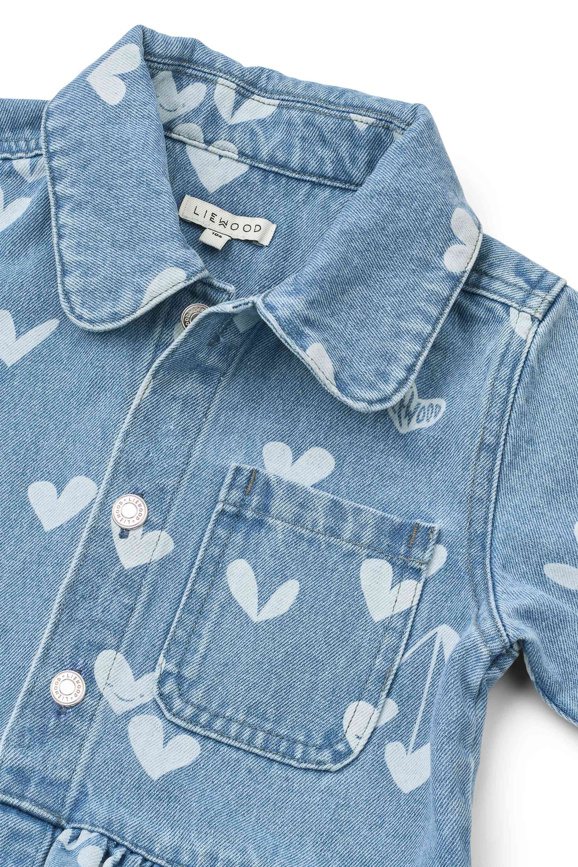 Kenza Printed Denim Overshirt Sweet