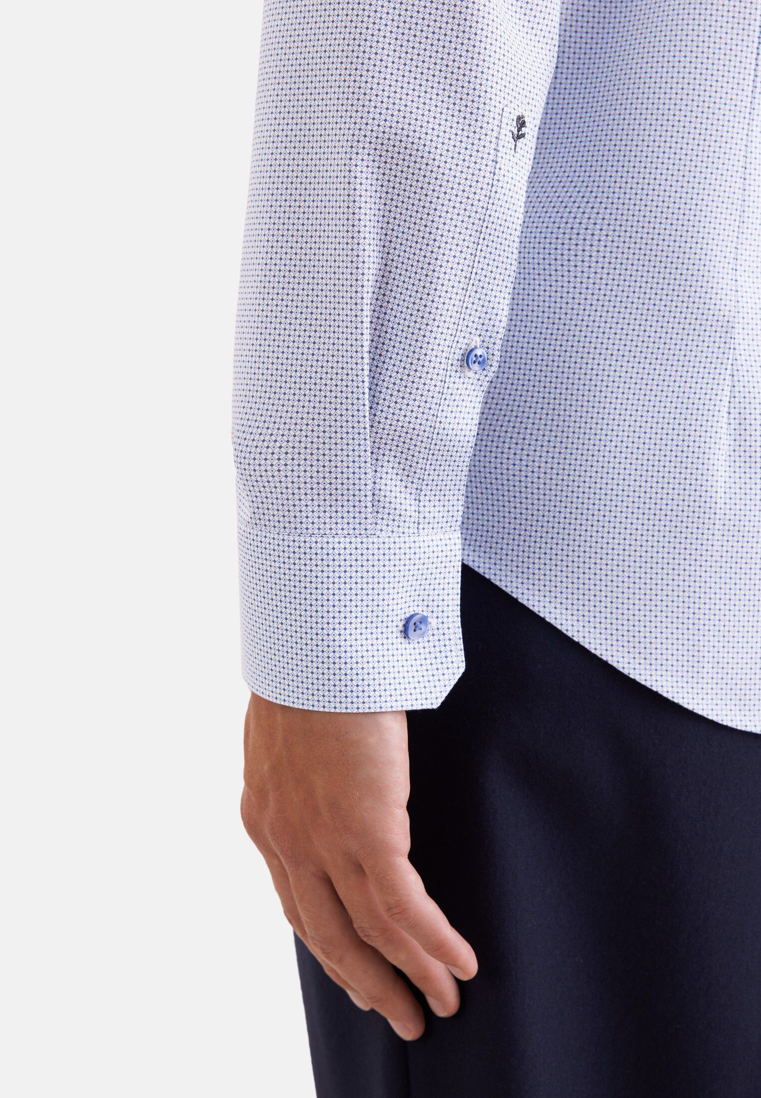 Business shirt Slim 1/1 Kent-Collar Print