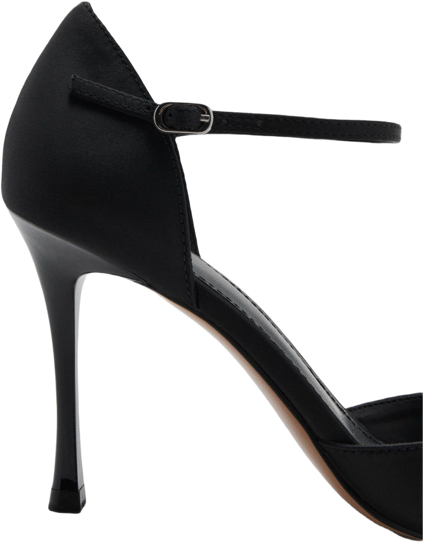 Satin high-heeled sandal