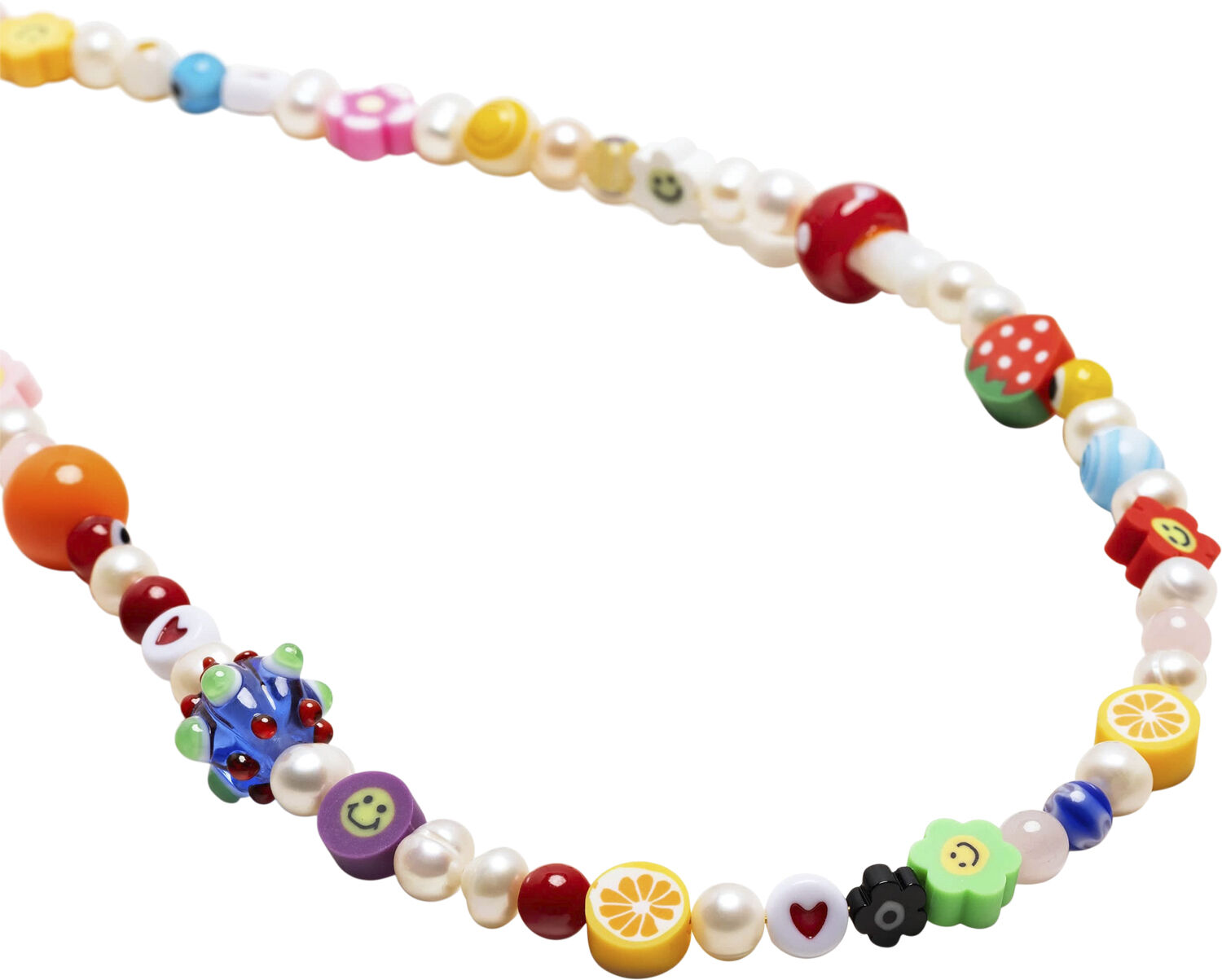 Men's Berry Pearl Choker with Assorted Beads
