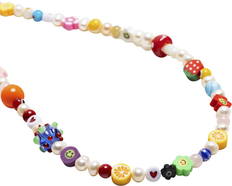 Men's Berry Pearl Choker with Assorted Beads