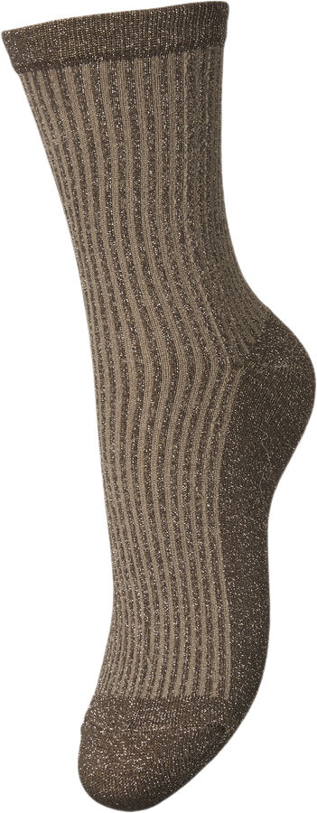 PCSEBBY GLITTER LONG STRIPE SOCKS N