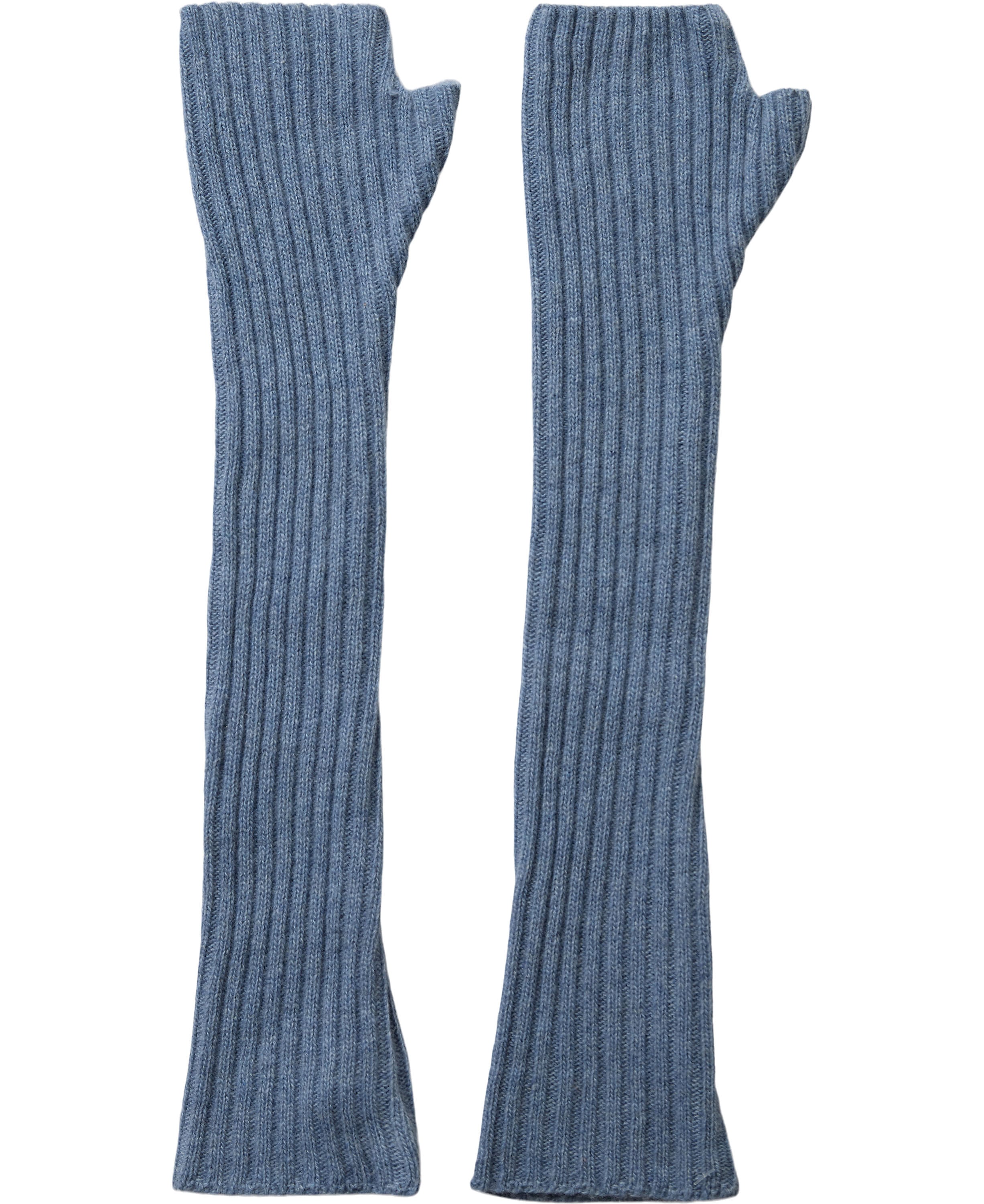 Long Fingerless Glove Light Blue