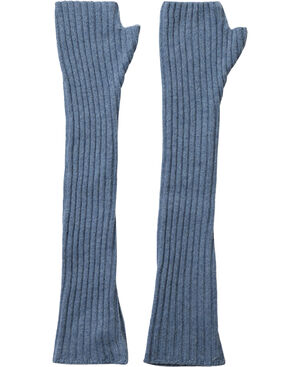 Long Fingerless Glove Light Blue
