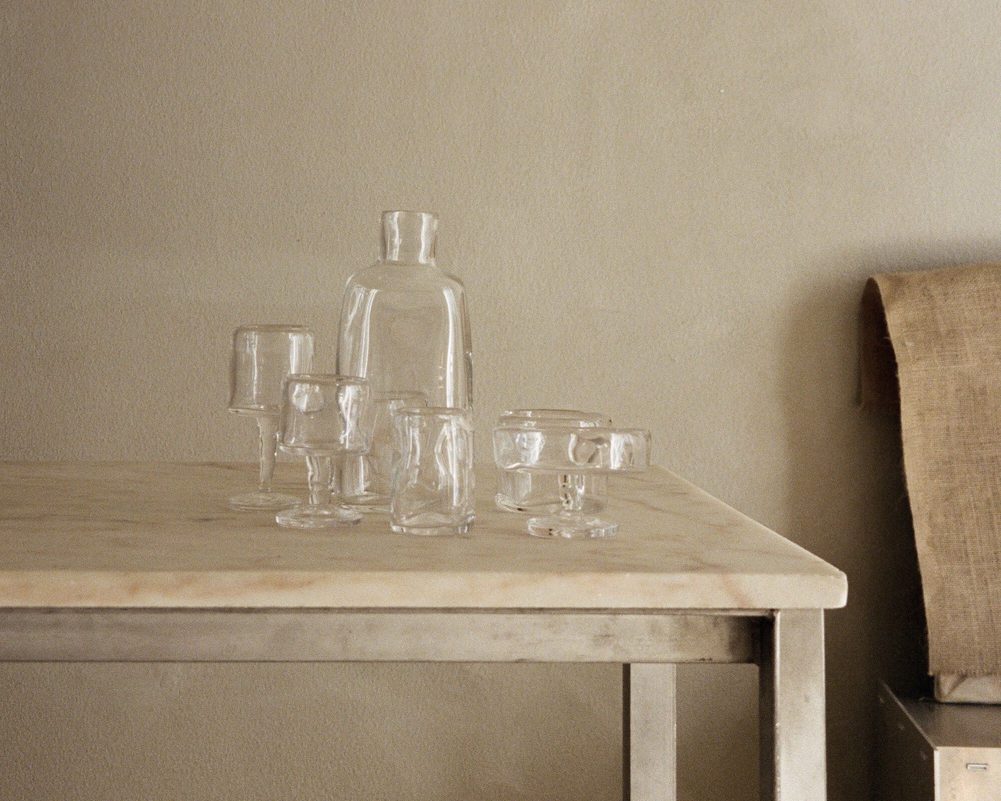 0405 Stem Glass Set of Two | Clear | Small