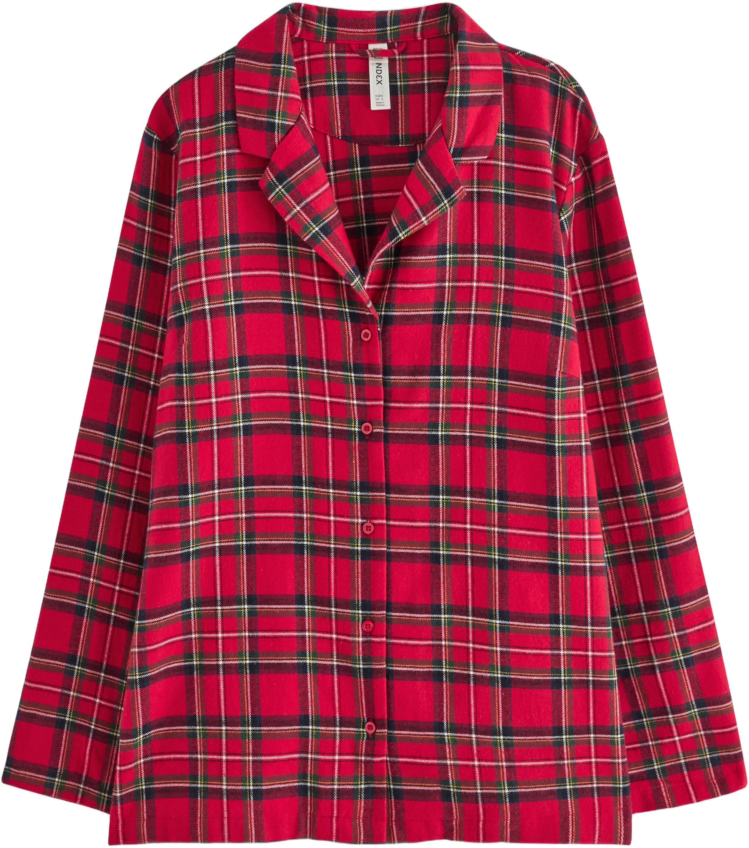 Classic night shirt in flannel with