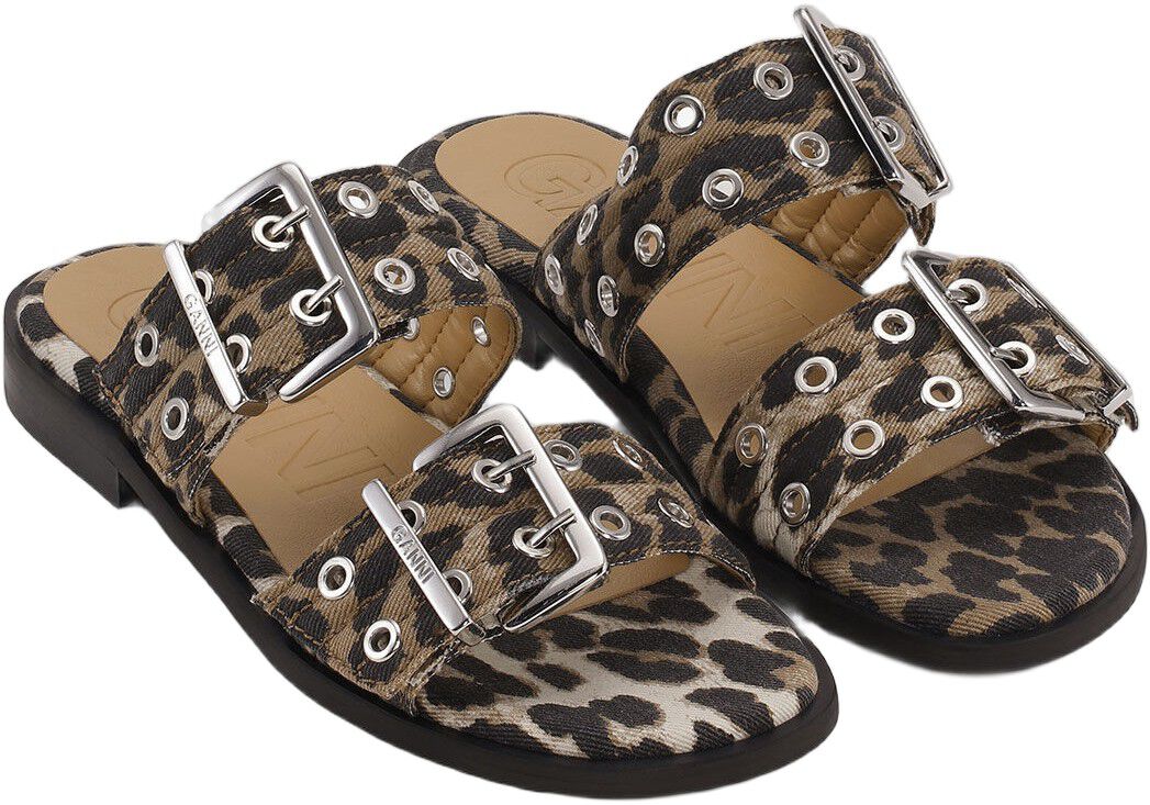 Feminine Buckle Two Strap Sandal De