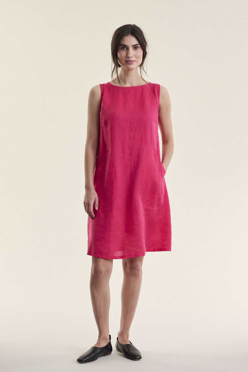 Airy linen kort kjole