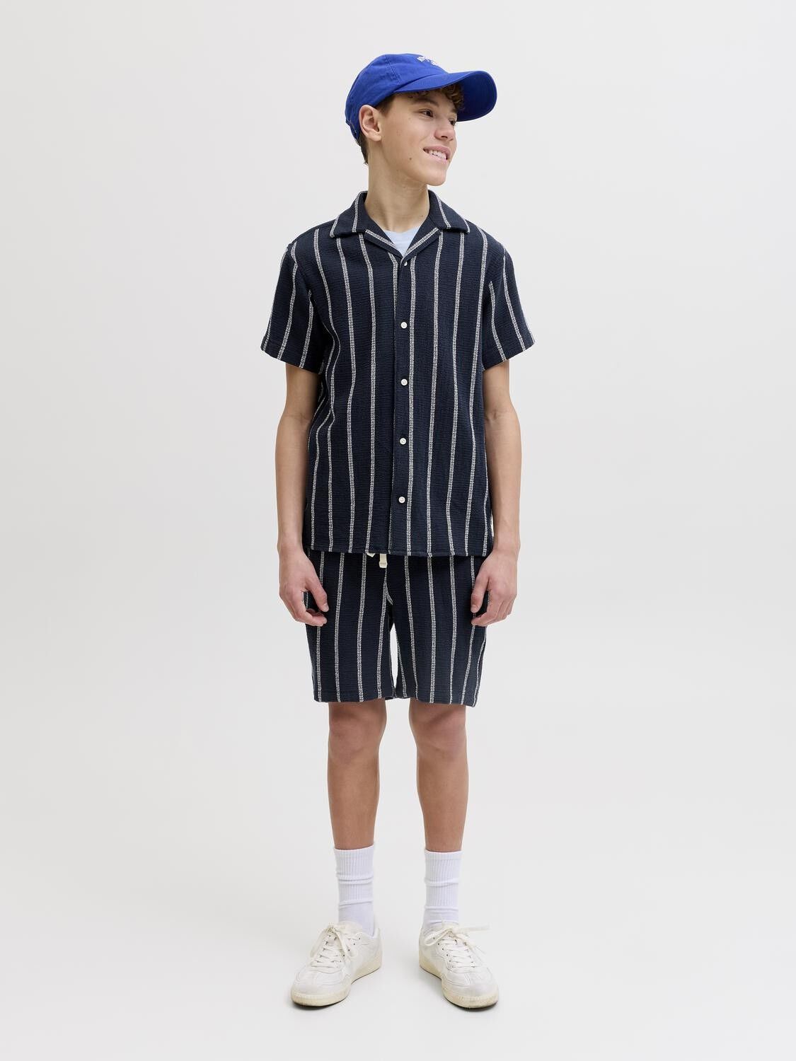 Jjecoba Stripe Resort Shirt Ss Sn Jnr