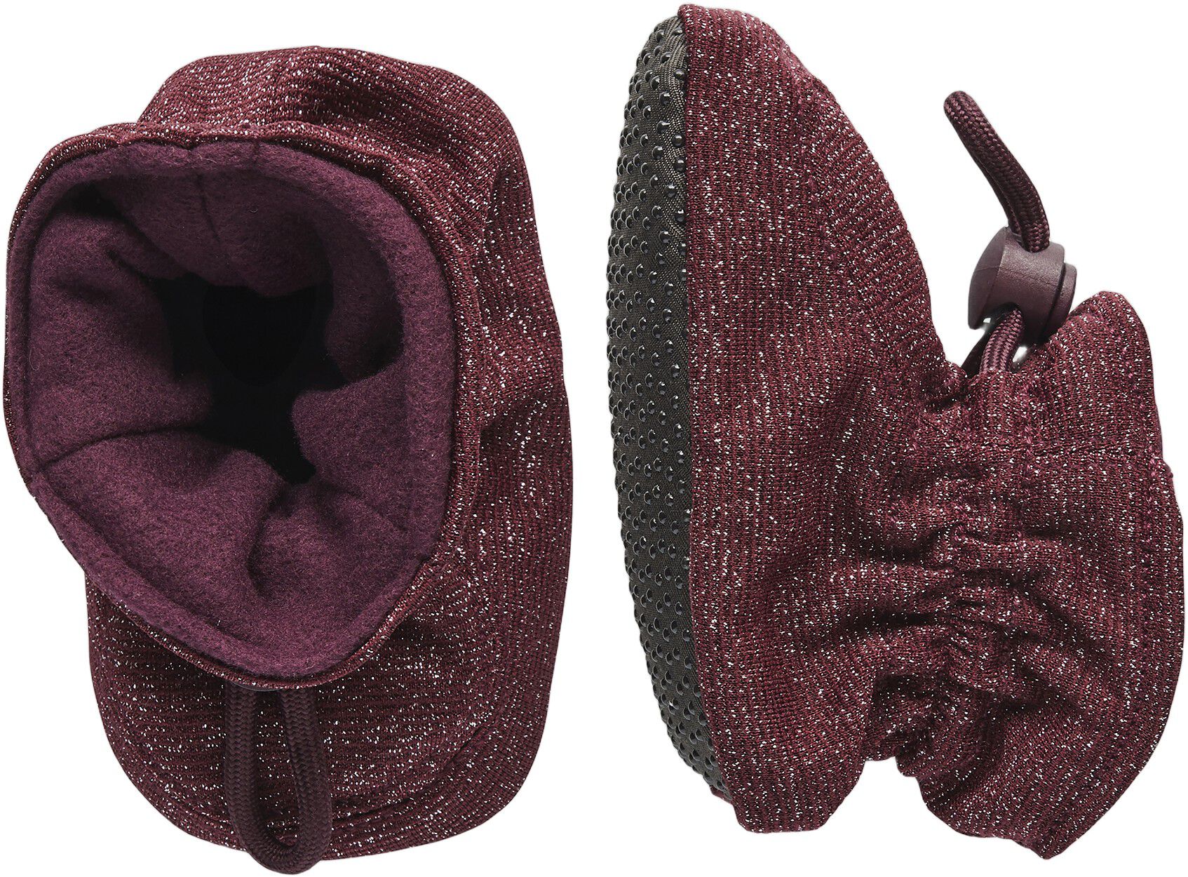 Glitter textile slippers