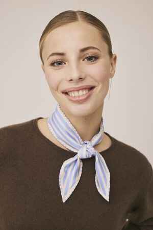 Geometric Scarf 100% Silk - 80x10cm