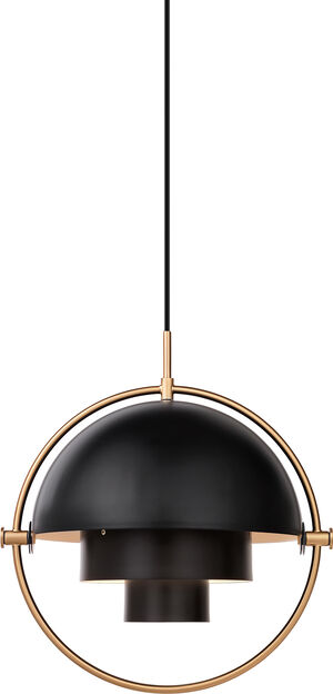 Multi-Lite Pendant (Base: Brass, Shade: Soft Black Semi Matt)
