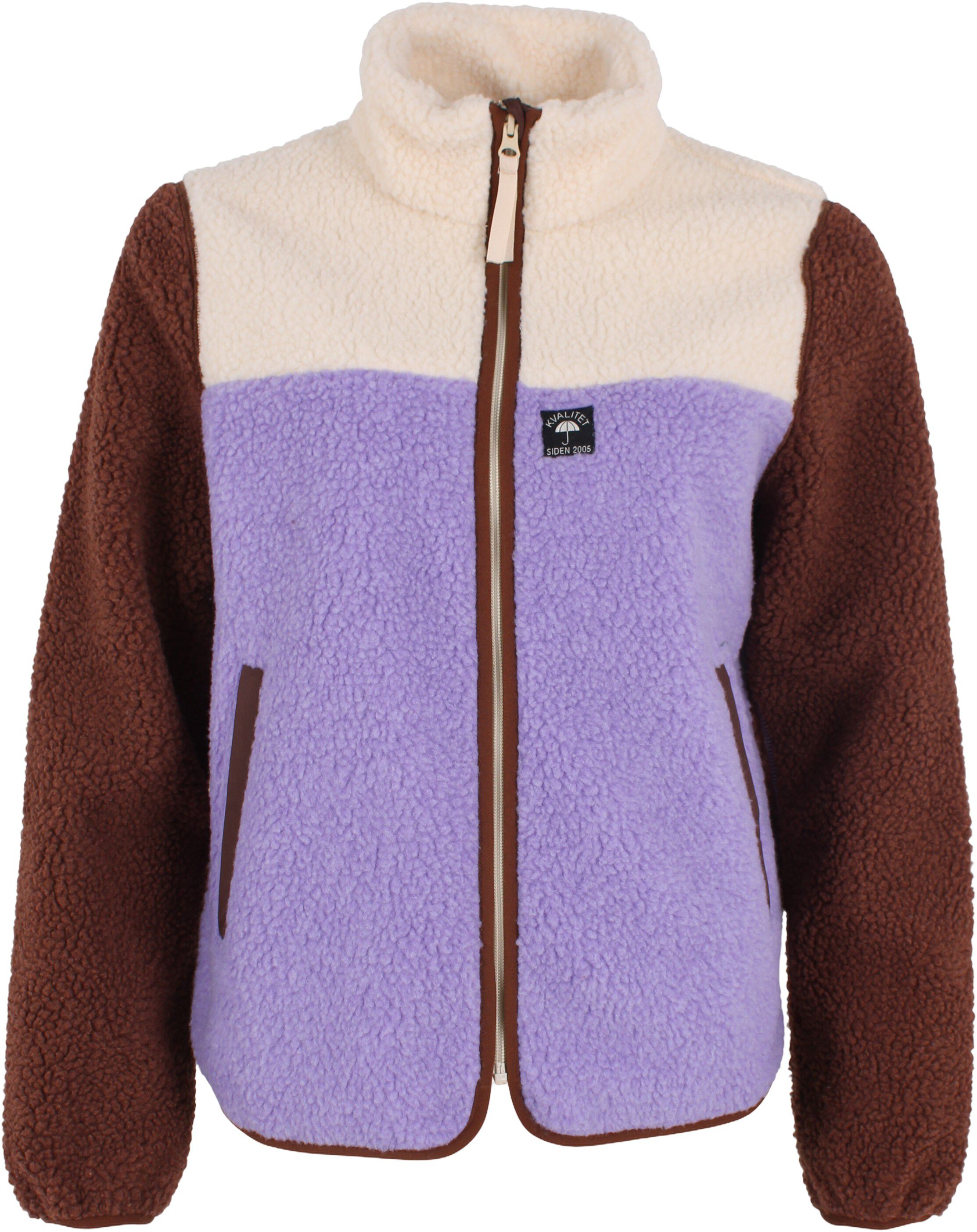 Danebirk Fleece Zip-Up Light Lilac/Light Beige/Dark Wine