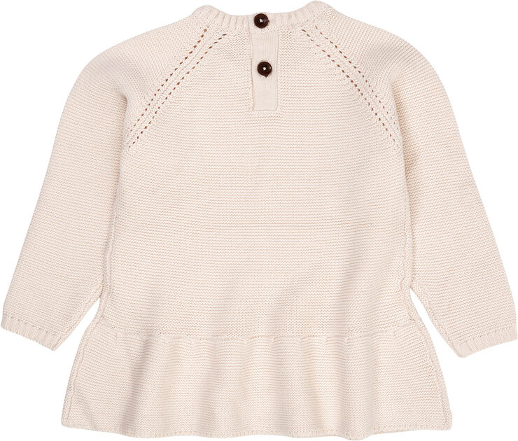 KNITTED PULLOVER W. FRILL