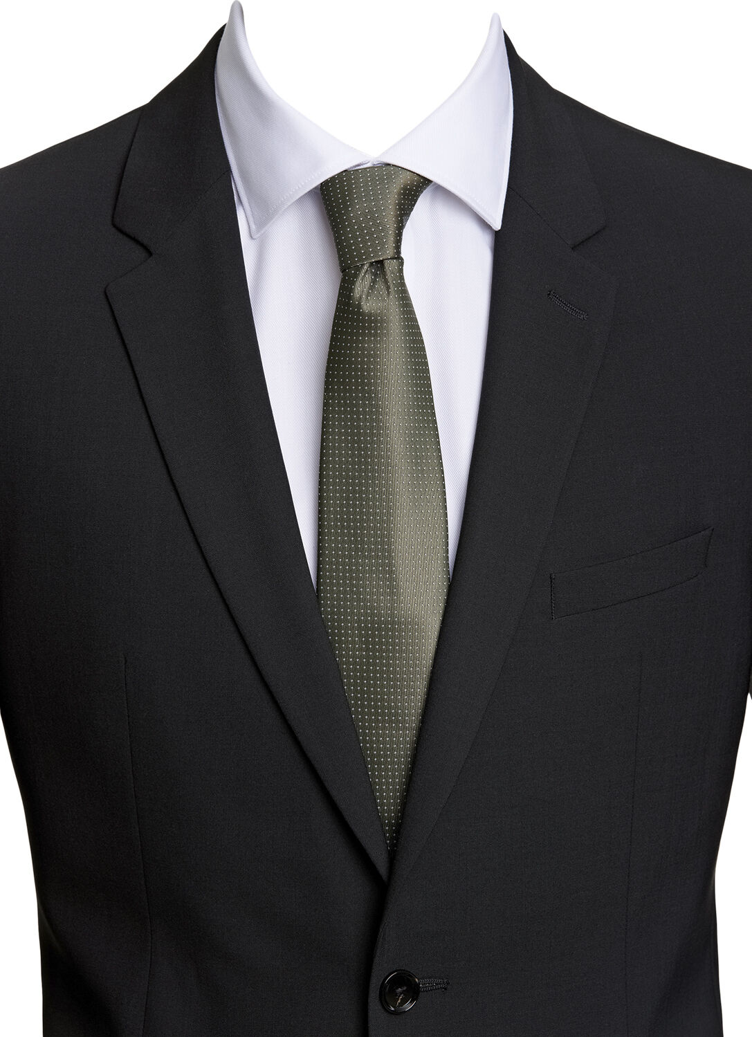 Polyester tie with dots 7 cm