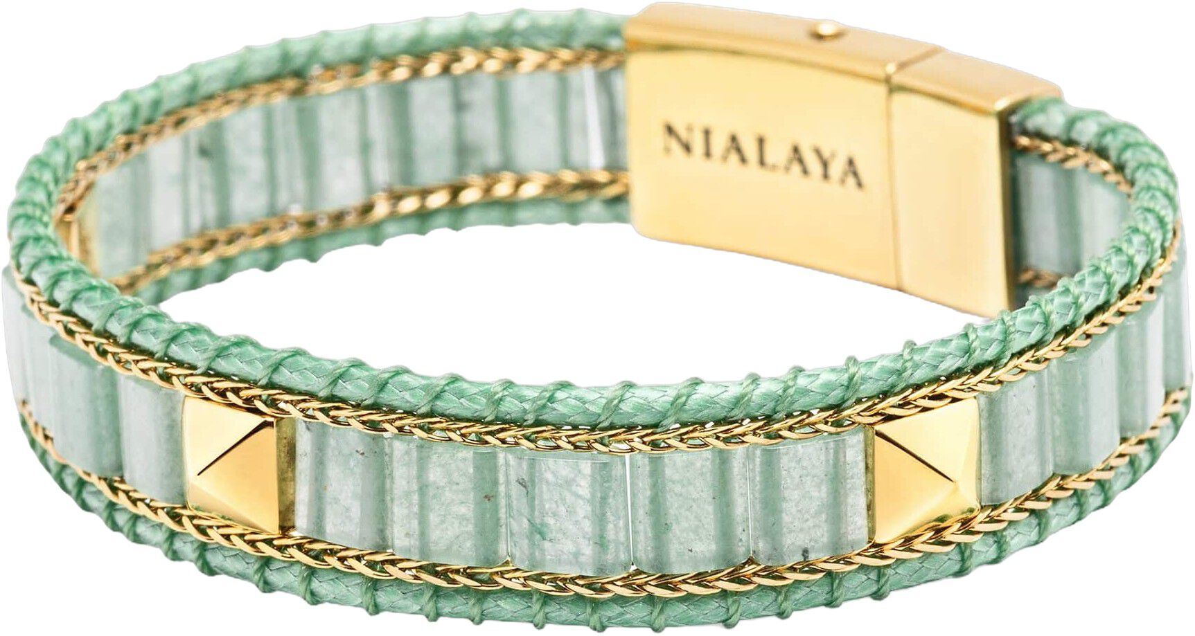 Green Aventurine Stud Bracelet