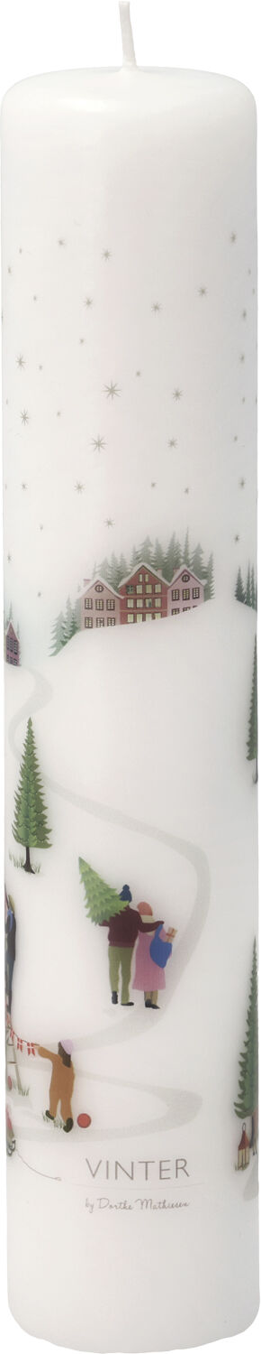 Kalenderljus Vinter 5 x 25 cm Vit Paraffin