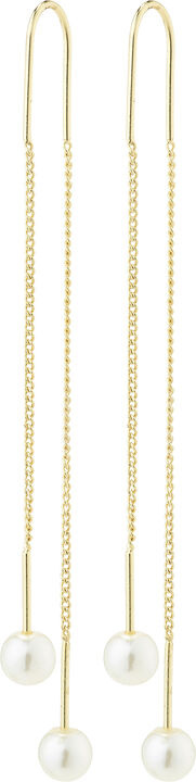 EUONIA pearl chain-earrings gold-plated
