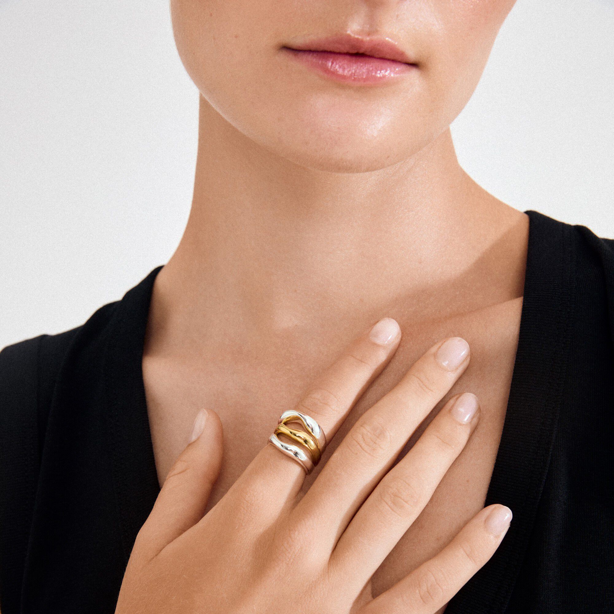 NOVA rings 3-in-1 set, silver-plated