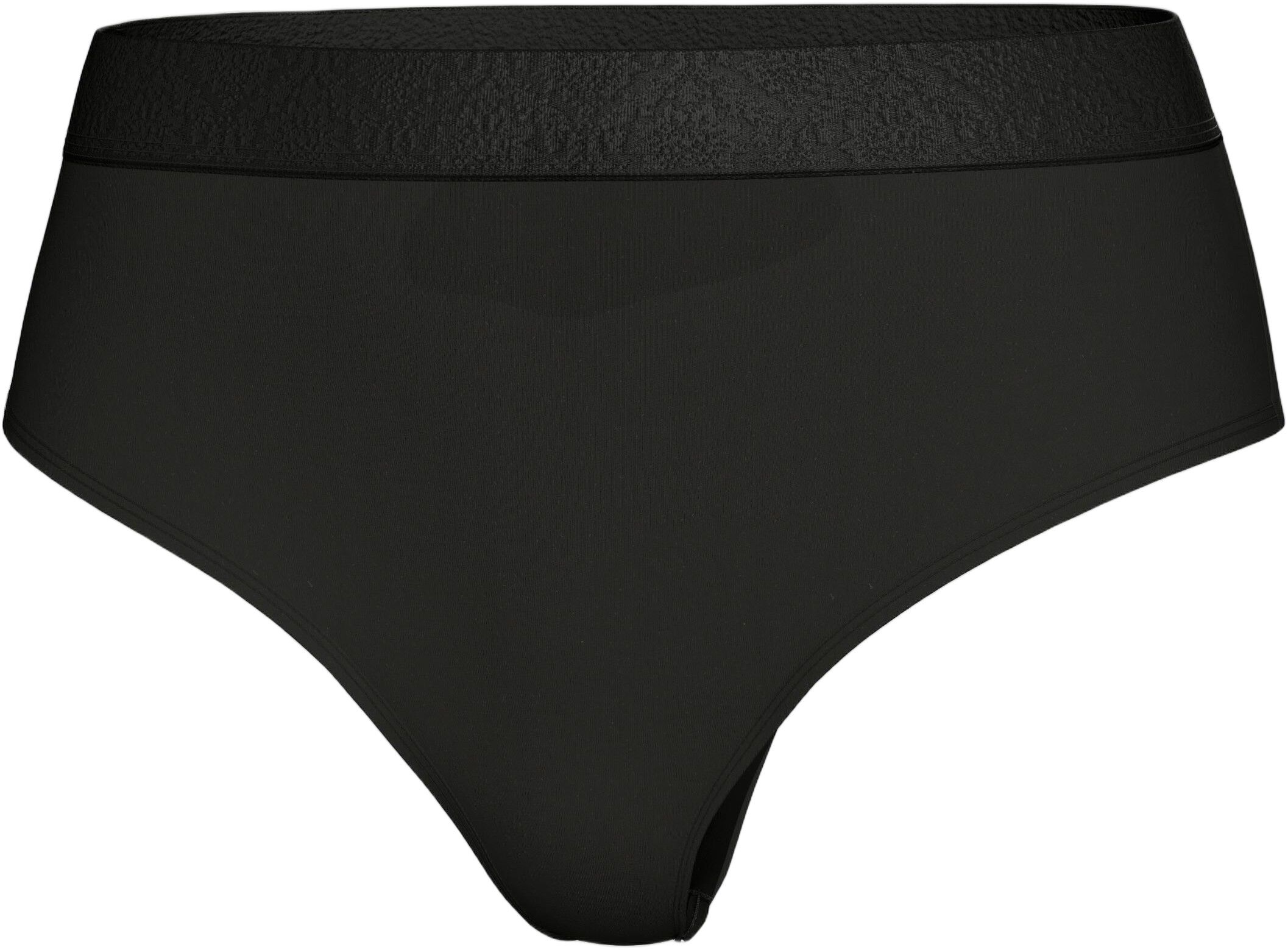 Thong with elastic waistband