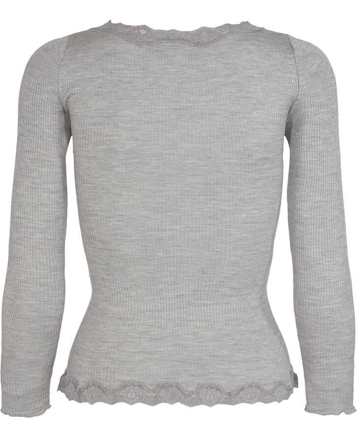 Silk cardigan regular ls w/rev vint