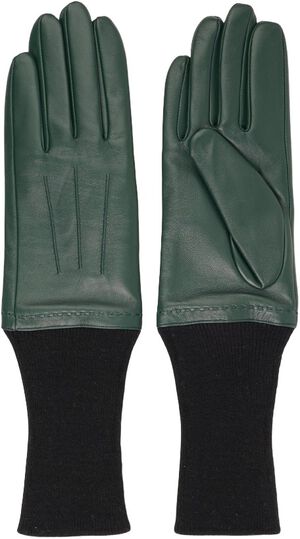 UDINE - FEMININE LEATHER GLOVES W/ LONG KNIT CUFF & CASHMERE