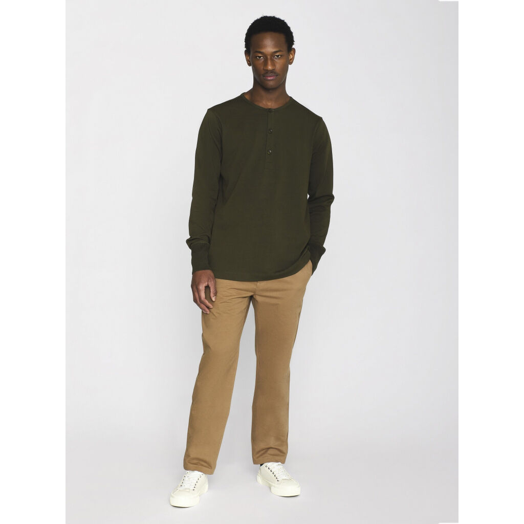 BO long sleeve henley - GOTS/Vegan